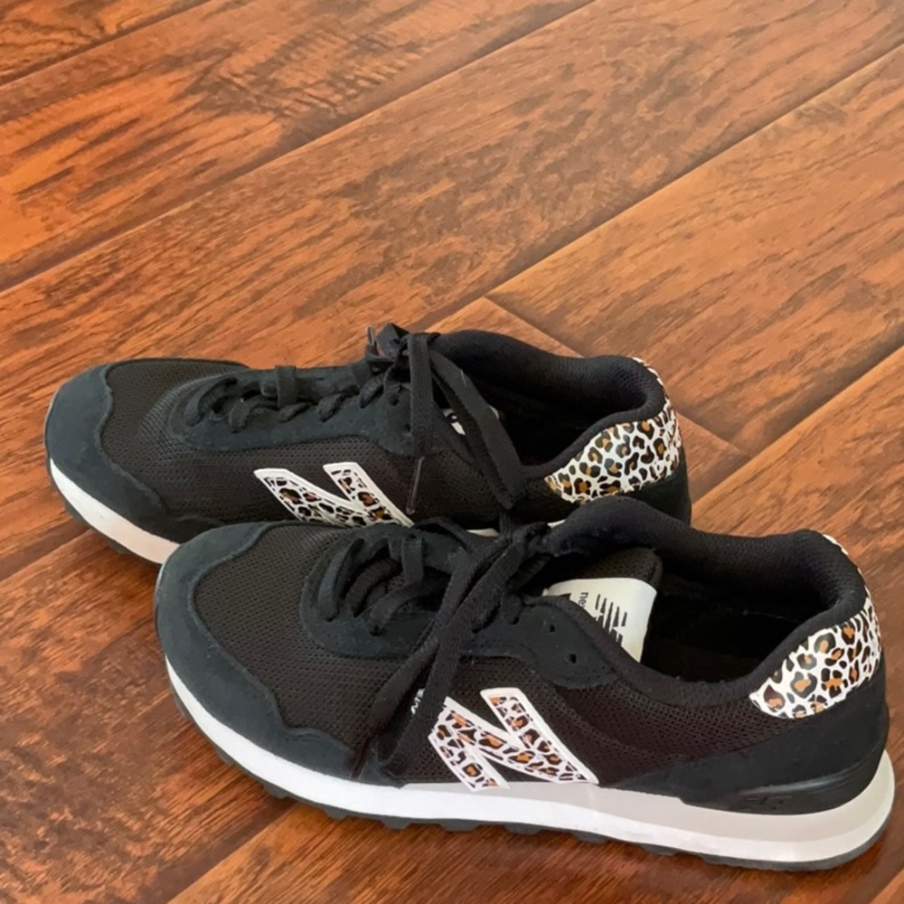 New Balance 515 Black/w Leopard Print Size 7.5